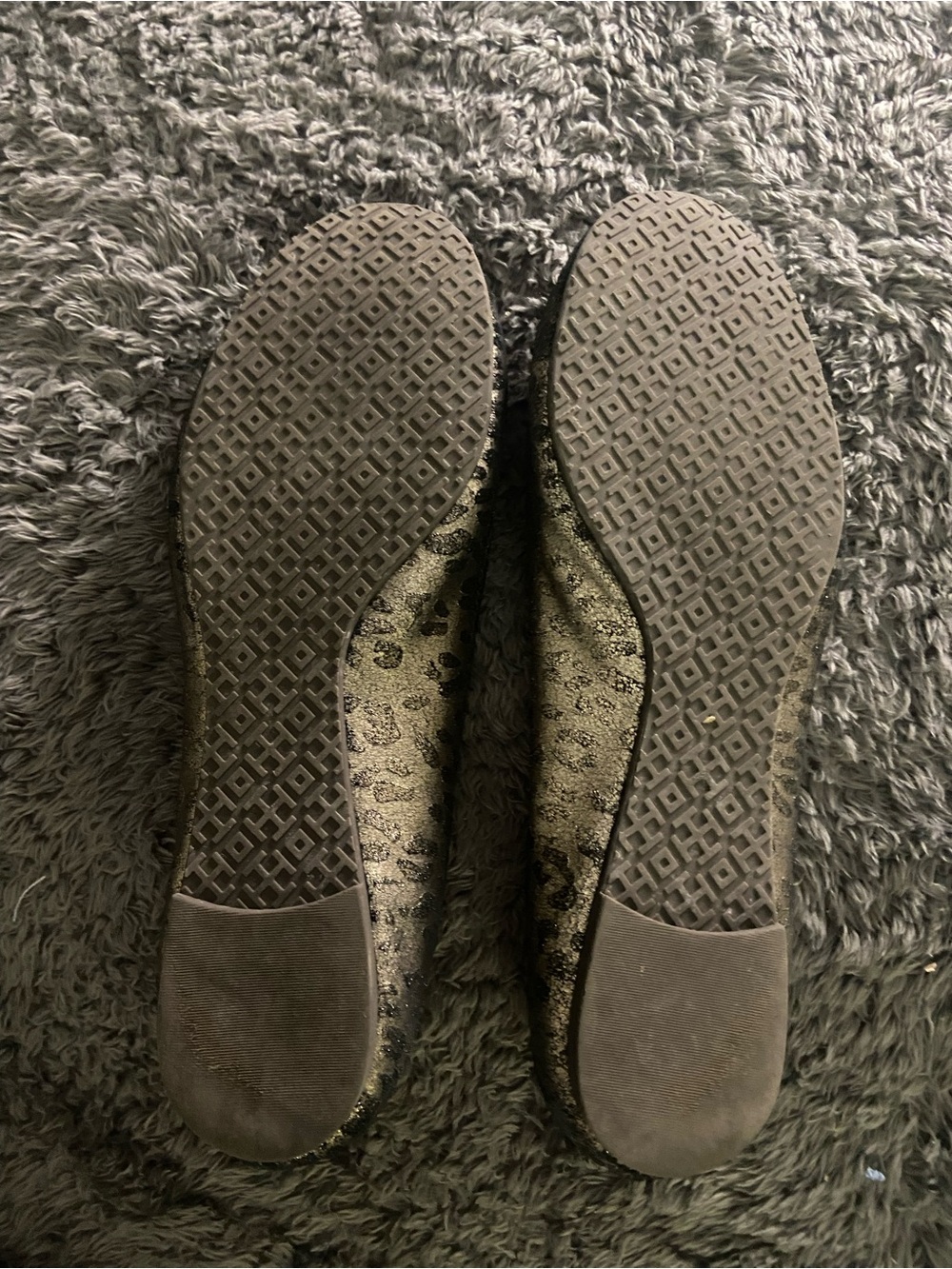 Tory Burch Metallic silver and black Logo Ballet Flats - Picture 6 of 7